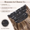 20 Inch Clip in Hair Extensions,Long Wavy Synthetic Hair for