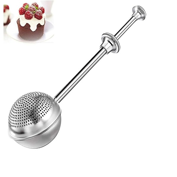 Powdered Sugar Shaker Duster - Stainless Steel Dusting Wand Flour