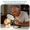 Dilzekui 5X&10X Neck Handheld 2-in-1 Magnifying Glass for Reading w/Light