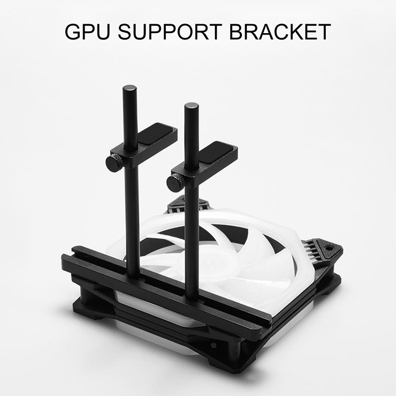 GPU Support Bracket Sliding Base Prevent Slipping Height Adjust Aluminium