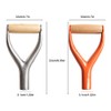 CALIDAKA Shovel D Grip Handle 3.1cm/1.22inch Inside Diameter Metal Replacement