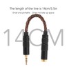 4.4mm Balanced Female to 2.5mm Male Earphone Cable, 5.5in Portable