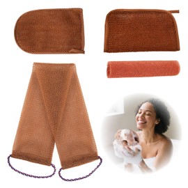 Waaqkid 4 PCS African Net Sponge with Handles, Exfoliating African Net Washcloth for Face & Back
