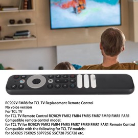 RC902V FMR8 TV Remote Control, Universal TV Remote Control Replacement for TCL TV RC902V FMR2 FMR4 FMR5 FMR7 FMR9 FMR1 FAR1 etc