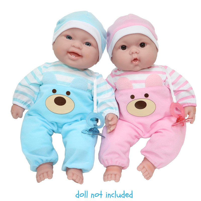 JC Toys |Blue Bear Onesie | Baby Doll Outfit +