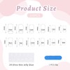Goiern 24pcs French Tip Press On Nails Short Square Fake