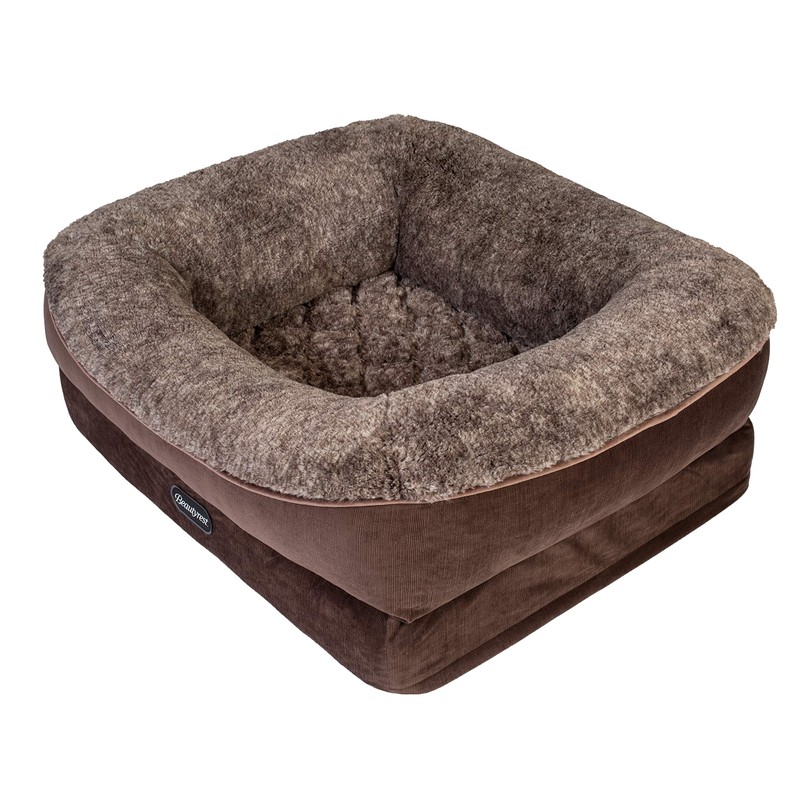 Beautyrest Ultra Plush Cuddler Dog Bed (Medium, Brown)
