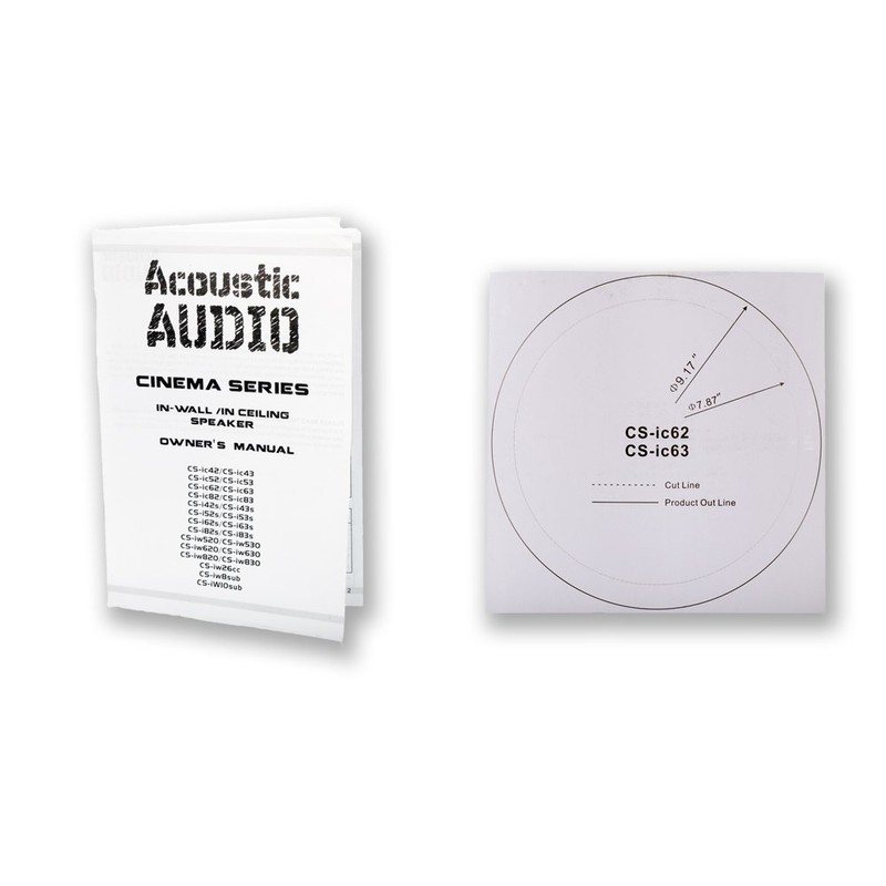 Acoustic Audio CS-IC63 in Ceiling 6.5" Home Theater 3 Speaker