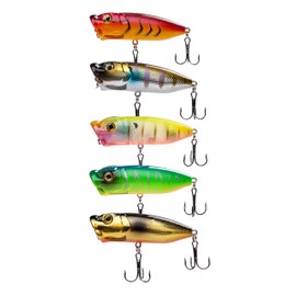 Orurdo Fishing Gear, 2.6 inches (6.5 cm), 0.5 oz (13 g), Lake Biwa, Fresh Water Special Popper, Poppardo A, Lure Set, 5 Pieces, Perfect for Black Bass, Others, Exerts Incredible Power for Rattle, Catfish, Trout, etc