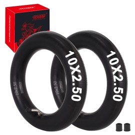 RUTU 10x2.50/2.75 Inner Tubes Thicker 45%- 10" Scooter Tube Set Compatible with Electric Scooter, Smart Self-Balance Scooters & Boards with TR87 36v 48v 400w 500w 800w Hub Motor Mijia M365-2 Pack