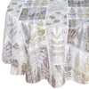 Newbridge Arezzo Contemporary Leaf Print Vinyl Flannel Backed Tablecloth -