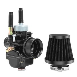 PHBG 17mm 19mm 21mm Racing Carburetor Black Carburetor with Air Intake for 50cc 90cc BWS100 for Puch Yamaha Zuma (21mm)
