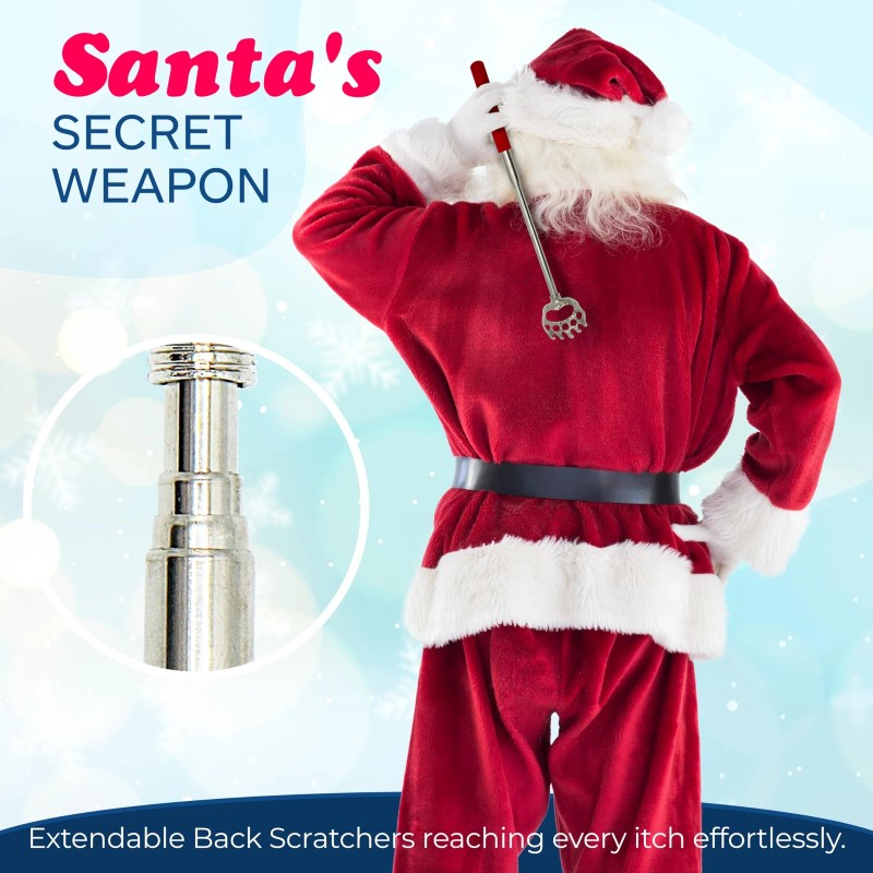 4E's Novelty 2 Extendable Santa Back Scratchers - Christmas Stocking