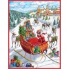 Caspari Santa’s Sleigh by Ingrid Slyder Advent Calendar 1.5 x