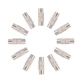 nbeads 50 Sets Brass Screw Caps, Column Turnbuckles Barrel Cord End Tip Screw Caps for Bracelets Jewellery Making, 12.5 mm