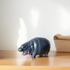 Bouncy Pork Pygmy Hippo Decorative Statue, Resin Figurine, Small Tabletop