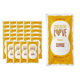 Spread The Love, Single-Ingredient Peanut Butter Squeeze Packs, 1.15 Ounce (30 Pack)