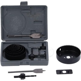 VMINGO - Broca Sierra Perforadora Madera PVC Plastico Sacabocado Circular Copa Juego Kit Set (18 pzs)