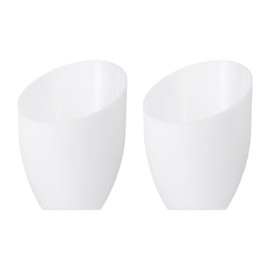 PATIKIL 5.3" High 4.3" Diameter 1.7" Fitter Plastic Lampshade, 2 Pack Plastic Lamp Shade Replacement Bulb Light Cover for LED Floor Lamp Table Lamp White