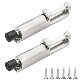 VZU Pack of 2 Door Stop Floor, Foot Door Stop, Zinc Alloy Door Stop, Door Stop, Caravan Door Stop, for Indoor and Outdoor Use Garage Door Balcony Door, with 6 Screws