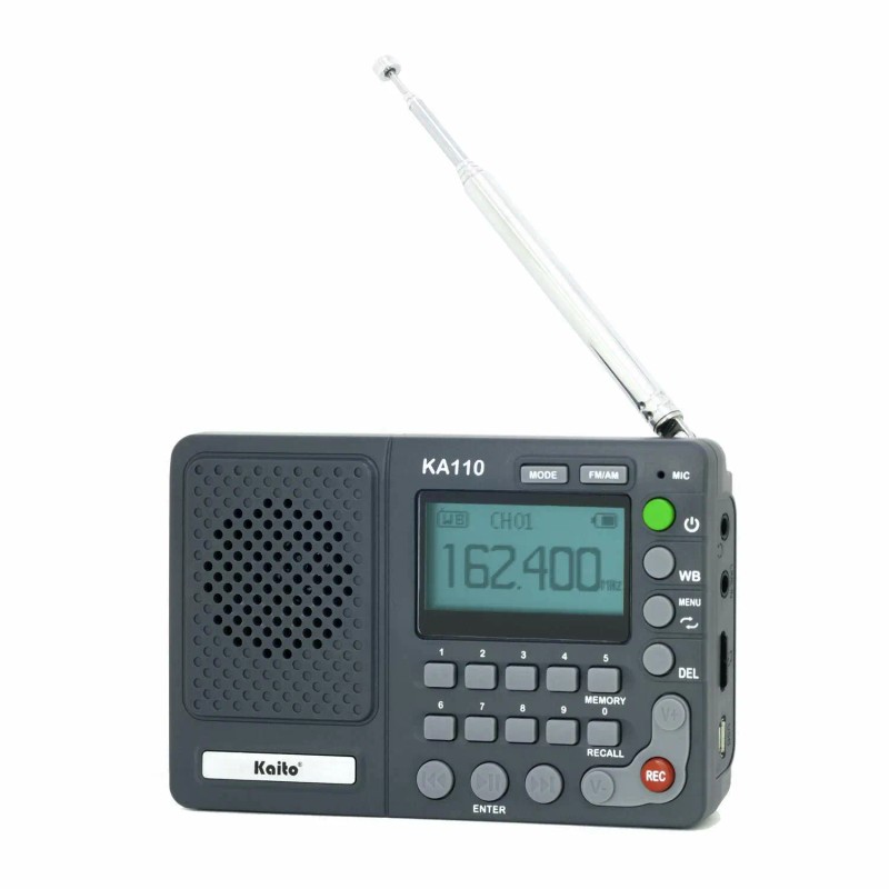 Kaito KA110 Compact Digital AM/FM NOAA Weather Radio and MP3