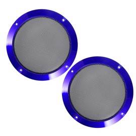 MACHSWON 2 x Car Audio Speaker Covers Mesh Subwoofer Grill Blue Protector Horn Glossy Guard 6.5 Inches