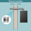 Vent Kit 3.15-inch stainless steel ventilation wall sleeve, extendable, for