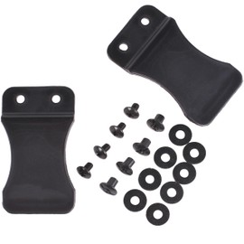 Quick Clip Pro Kydex Leather Holster Belt Clips 1.5" Belts, Black w/Binding Post Screws Hardware (10-Pack)