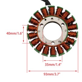WOOSTAR 18 Coil 5 Wire Ignition Stator Magneto Replacement for SUZU-KI DR200SE 1996-2013 DR125SE 1994-2002 DF125 DF125EX 1999 DF125 DF125EY 2000 DF200 DF200ET 1996 DF200 DF200EW 1998 DF200EX 1999