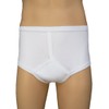MENS TRADITIONAL Y FRONT INCONTINENCE PANT - WHITE