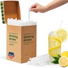 Individually Wrapped Clear Plastic Straws 10.2" Long-2000 pcs (4 boxes