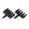 1 Pair Solar Panel Connector T Branch Cable Splitter Coupler
