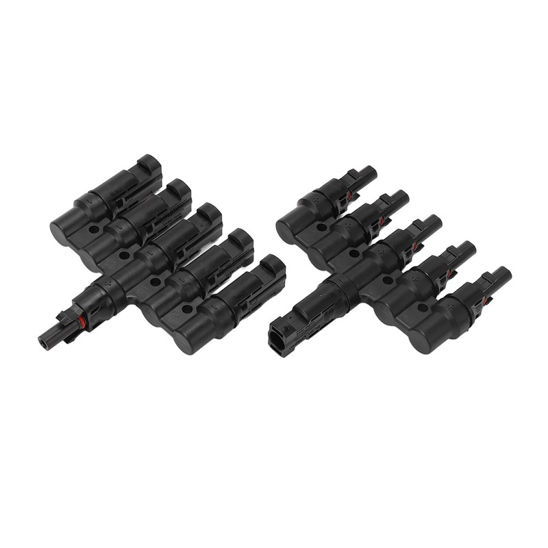 1 Pair Solar Panel Connector T Branch Cable Splitter Coupler