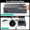 HDMI DP2.1 KVM Switch 2 Monitors 2 Computers, 8K@60Hz/4K@144Hz KVM
