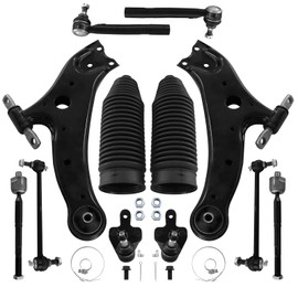 FUTAINEW 12Pcs Steering & Suspension Kit Control Arms for Lexus RX350 2010-2015, Lexus RX450h 2010-2015 | Toyota Highlander 2008-2018, Venza 2009-2016, Ball Joints Tie Rods End Links Boot Replacement
