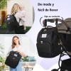 Mochila Pañalera Impermeable Gran Capacidad Para Bebés Negro