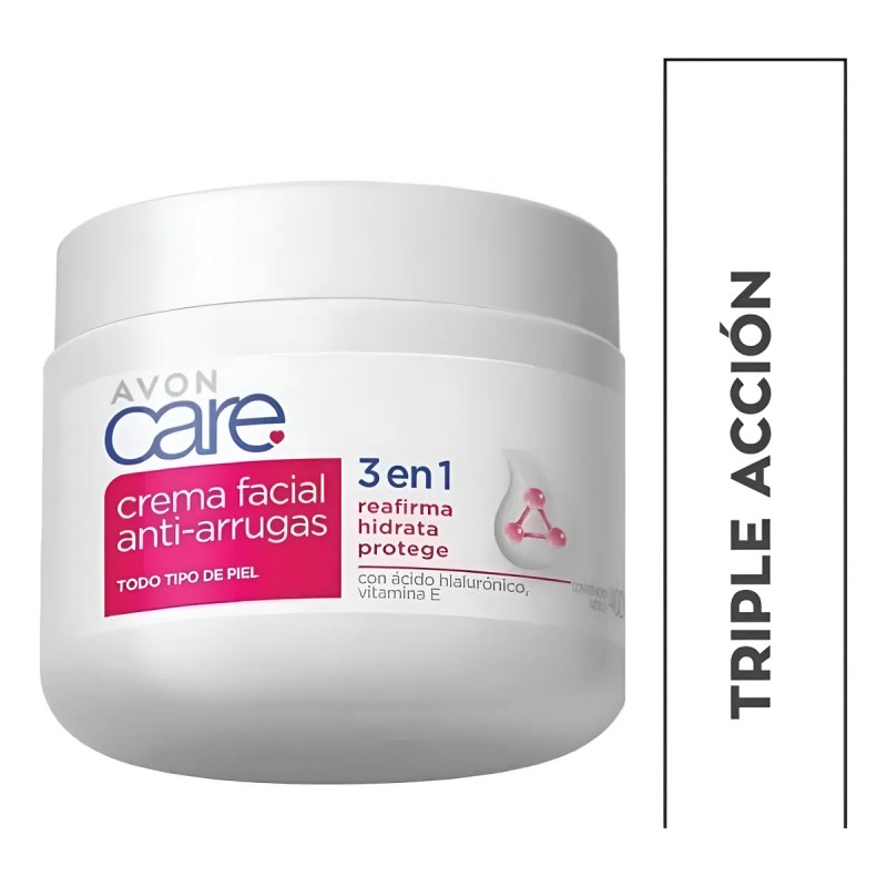 Crema Facial Antiarrugas Avon Acido Hialurónico 3 En 1 Pack