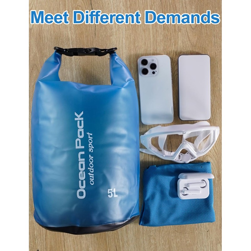 Henrycares Dry Bag Waterproof Bag, 20L 10L 5L 2L Waterproof