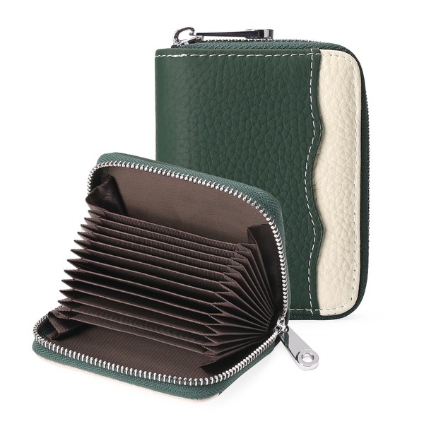 GOIACII Women's Small Leather Wallet with Coin Compartment and Many