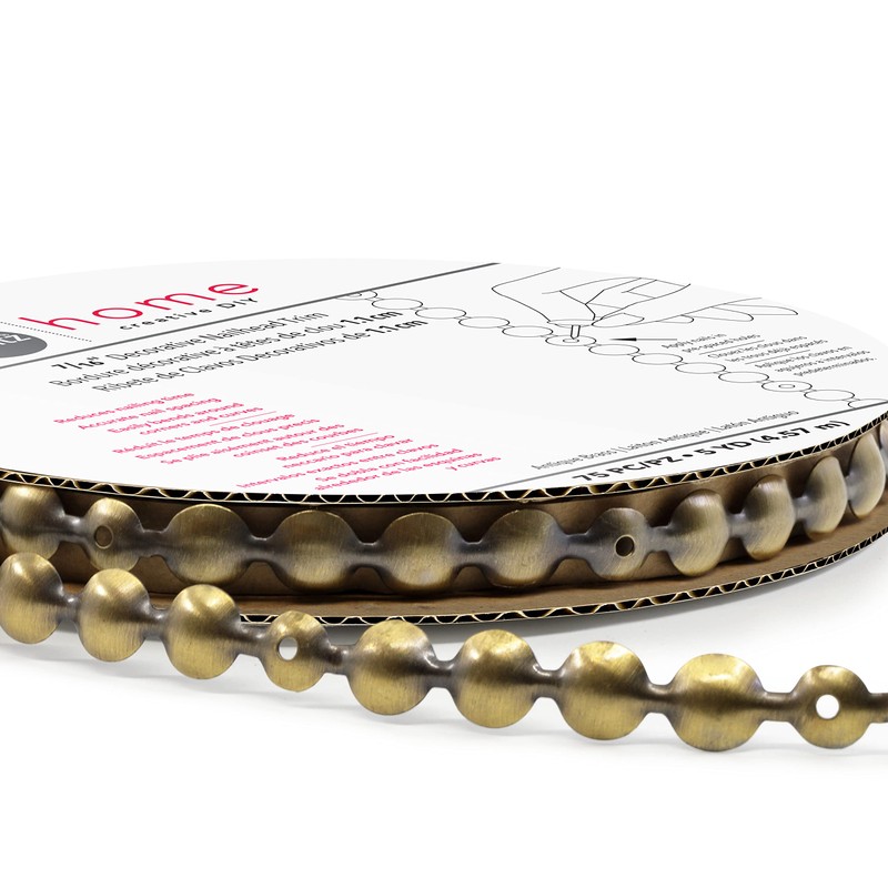 Dritz Nailhead Recortar 5 Yardas-Oro Antiguo