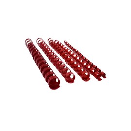 Red Plastic Binding Comb PVC 14mm 14 Rings A5 Box of 50