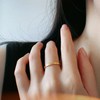 munone 2mm Sunshine Ring for Women Men,18k Gold Plated Titanium