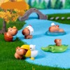 10pcs Mini Resin Capybara,Tiny Capybara Figures Figures Figurines Miniature Garden