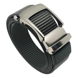 Marino Avenue Nylon Belt, For Work, Work, Climbing, Men's, Stepless Adjustment, 47.2 inches (120 cm), Large Size, Braided, Sports, Military Travel, Black, 01 V, Black