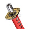 EZAUTO WRAP 10cm Red Black Shift Knob Samurai Sword Alloy