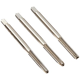Kodiak Cutting Tools KCT200913 USA Made 3 Piece Hand Tap Set: Taper, Plug and Bottom Style, H2 Limit, 3 Flute, Ground Threads, High Speed Steel, 6-32 Size (Pack of 3)