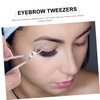 SAFIGLE 6Pcs Scissors Shaped Eyebrow Tweezers Portable Stainless Steel Eyebrow