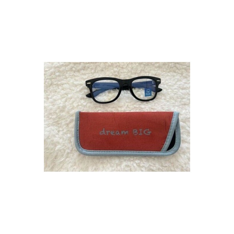 M+ Kids Bluelight Glasses Bluelight Frames & Pouch Jay Black