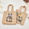 Bseical Pack of 2 Easter Baskets, Easter Jute Bags with