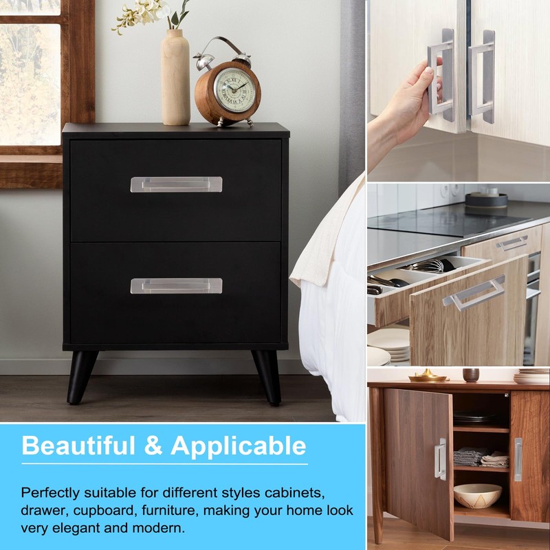 Young Dance Self-Stick Adhesive Cabinet Handles - 6" Stainless Steel